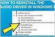 How to Update Audio Drivers in Windows 11, 10, 8 7